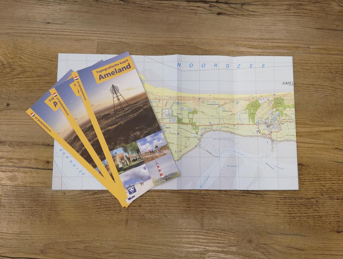  50% discount on a topographic map when purchasing the book 'Walking on Ameland' - Tourist Information Centre “VVV” Ameland