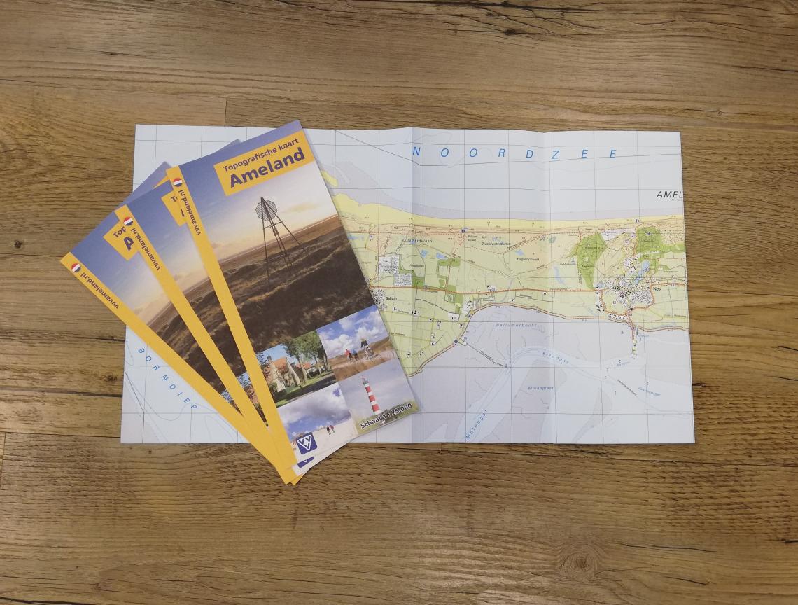 50% discount on a topographic map when purchasing the book 'Walking on Ameland' - Tourist Information Centre “VVV” Ameland